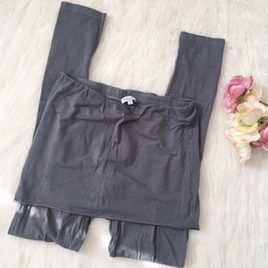 Splendid 🌸 Grey Fold-Over Leggings SZ S